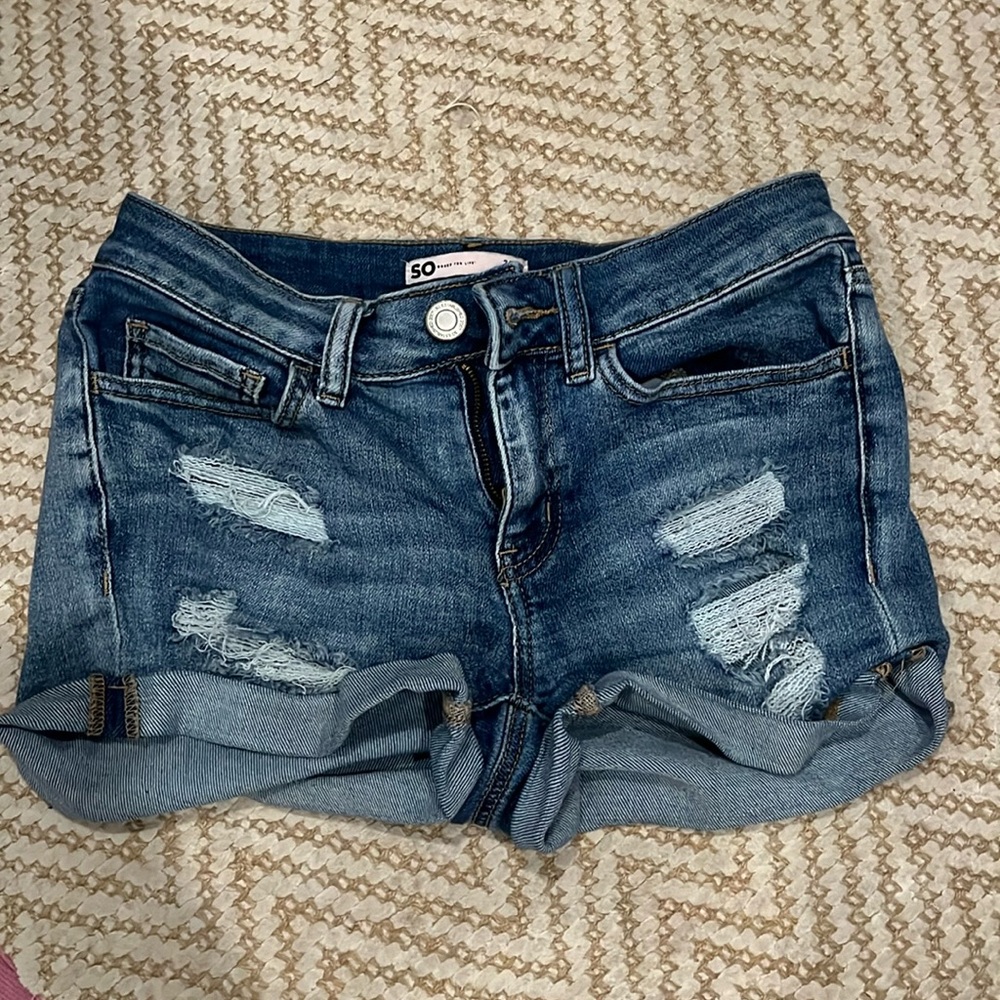 ‘So’ jean shorts